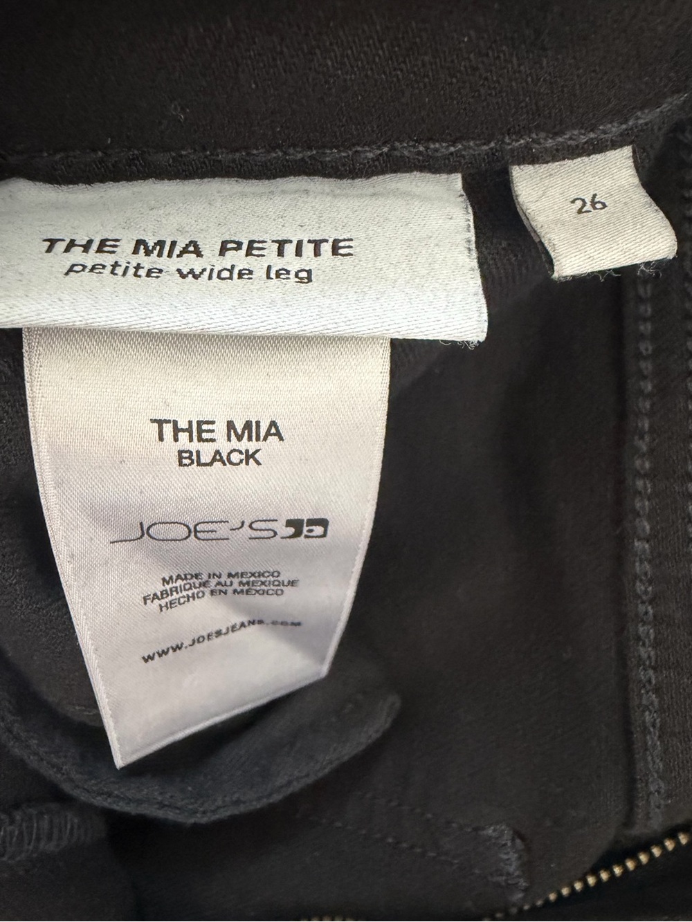 NWT Joe’s Jeans The Mia Petite High Rise Wide Leg Jeans in Black, Size 26 - Picture 11 of 13